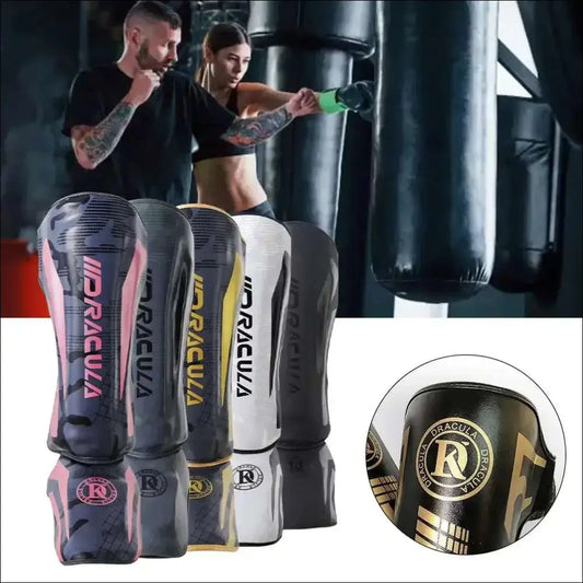 PU Leather Shin Guards & Ankle Protectors for MMA & Muay Thai