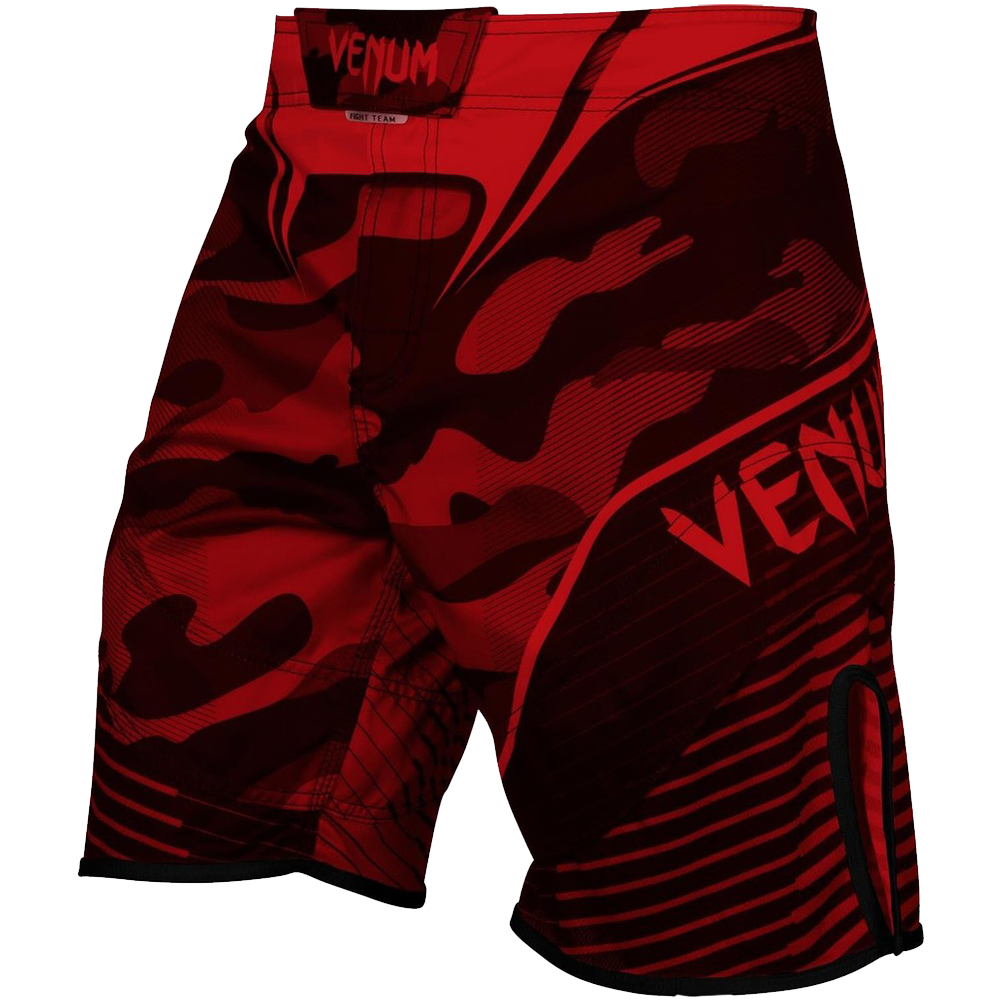 Venum Camo Hero Fight Shorts in Red