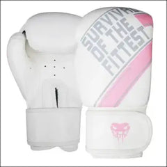 White Boxing Gloves | MMA | Muay Thai | Boxing | Sanda - SOTF-ST1B / 6oz - mma gear boxing gear