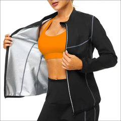 Women Sauna Jacket With Sleeves – Hot Sweat Body Shaper