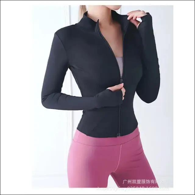 Women’s Long-Sleeve Fitness Jacket – Quick-Dry Breathable with Zipper eprolo  