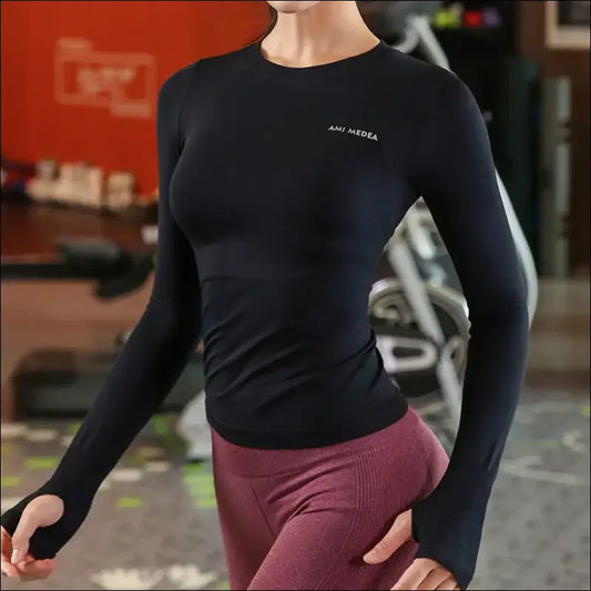 Women’s Long Sleeve Yoga Top – Breathable & Quick-Dry Design