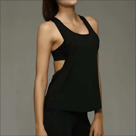 Women’s Sleeveless Gym Top – T-Shaped Quick-Drying Sports Vest